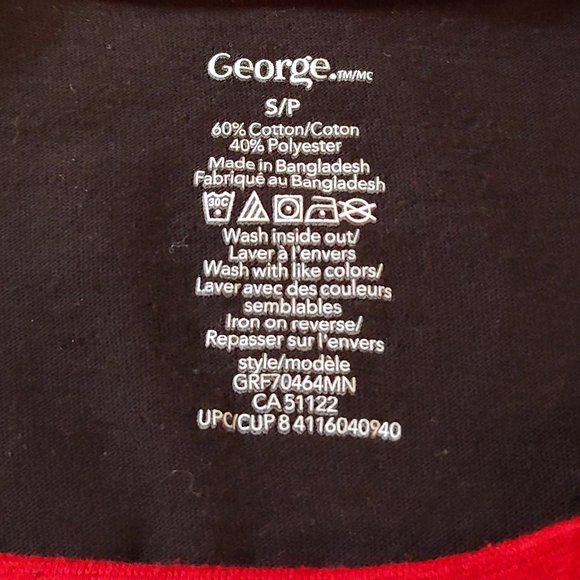GENTLY USED, GEORGE, BAH HUM BUG NIGHT SHIRT, SMALL!!! - Picture 3 of 3